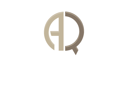 letter AQ creates circle icon