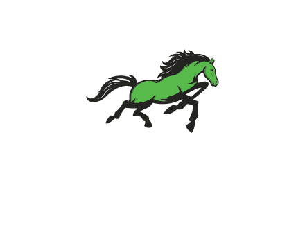 running green horse