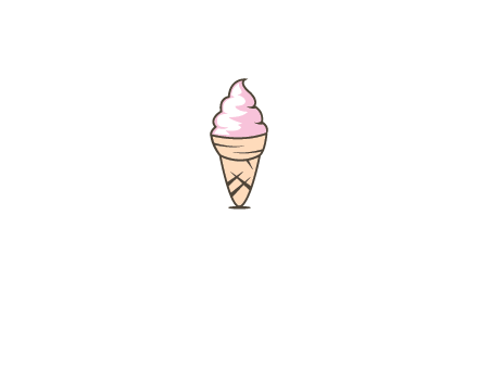 ice cream swirl in cone