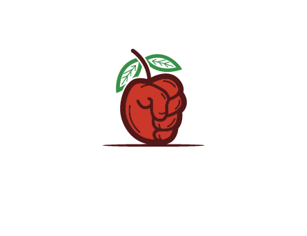 red apple for beverage logo