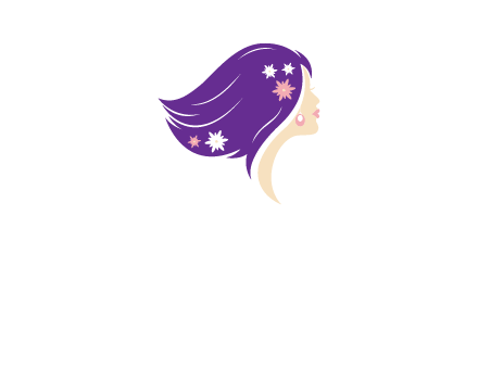 stars ornament on hair woman head fashion logo icon