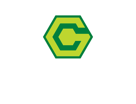 Letter c in hexagon