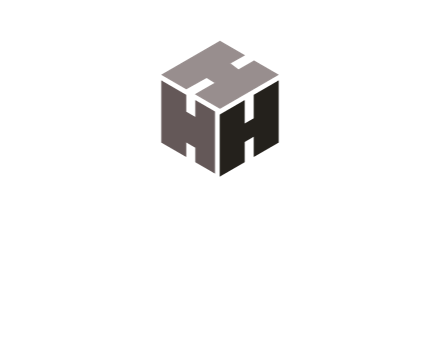 letter H forming cube