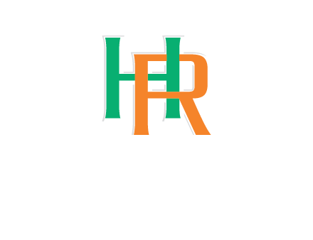 letter H and letter R intertwining with each other