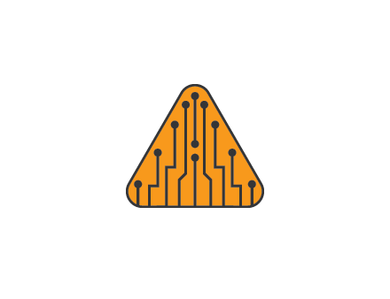 circuit lines in triangle