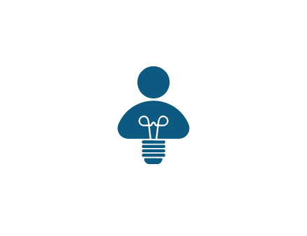 light bulb forming people icon