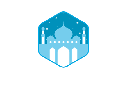 mosque with stars in hexagon