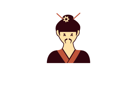 woman wearing kimono with chopsticks in hair