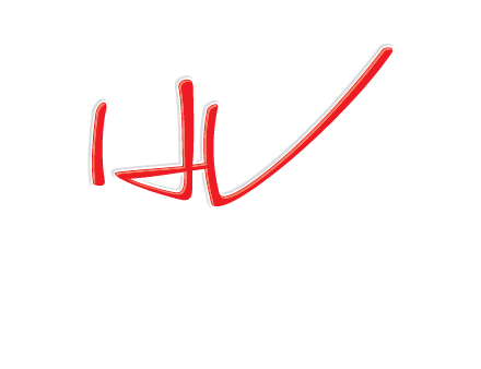 abstract stroke letter HV