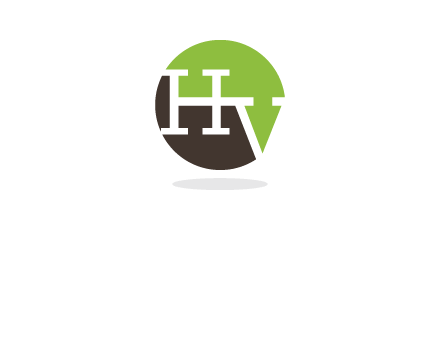 letter h and v inside the circle logo