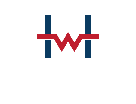 letter w inside letter h logo