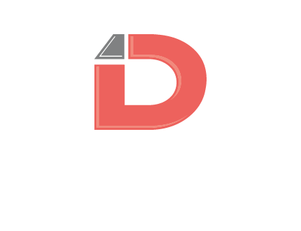 letter D with shape forming letter I