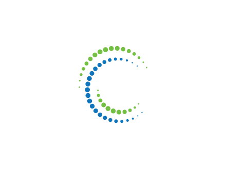 circles spiraling in circle medical logo