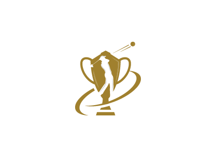 golfer in trophy sports logo