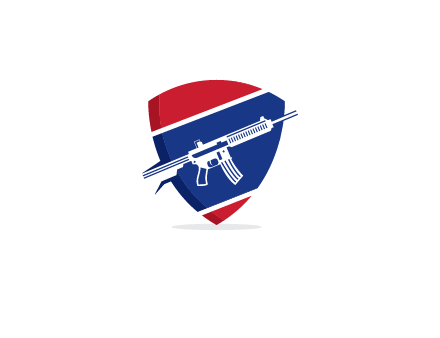 gun in badge security logo