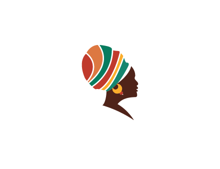 woman wearing Gele fashion logo 