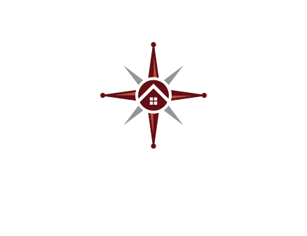 house in star compass travel logo