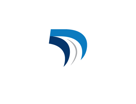 abstract letter D logistics logo