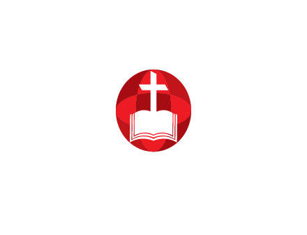 cross and book religious logo