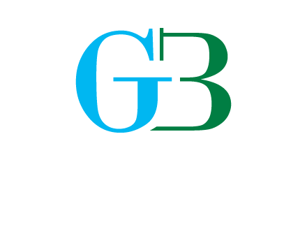 letter G with letter B forming number 3