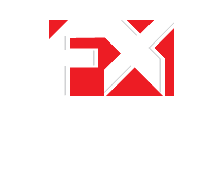 letter f and x inside the rectangle logo