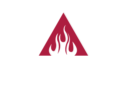 fire inside letter a logo