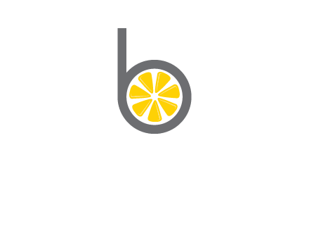 lemon inside letter b logo