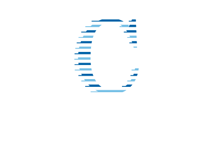 abstract pixelated letter C