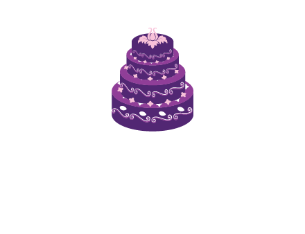 tiered layer wedding cake logo