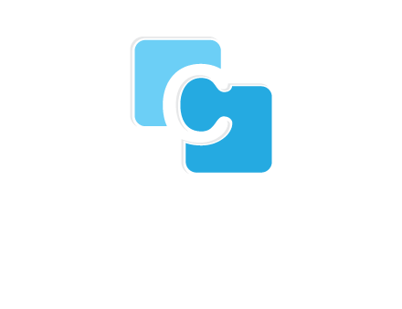 letter c between two rounded squares logo