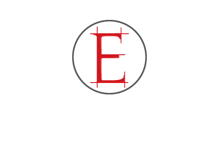 letter e inside the circle logo