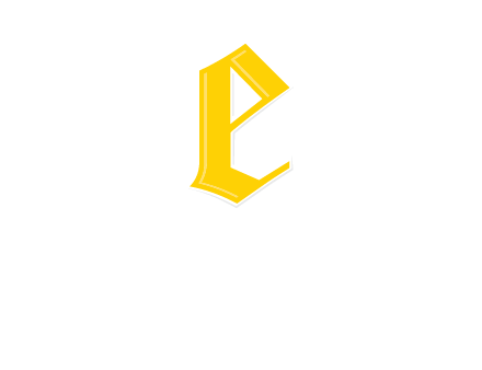 old font letter E