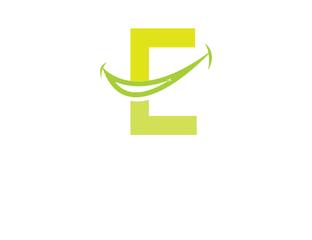 smile incorporated with letter e logo