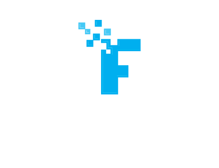 technology squares incorporated with letter f logo