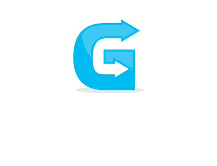 Two arrows mixed with letter g logo