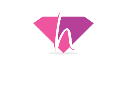 letter h placed in front of a diamond shape logo