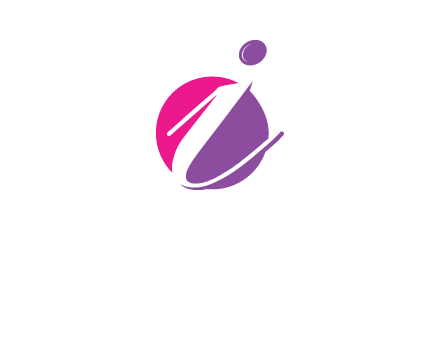 letter i inside the circle logo