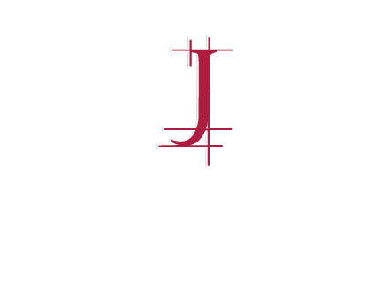 architectural lines in letter j logo