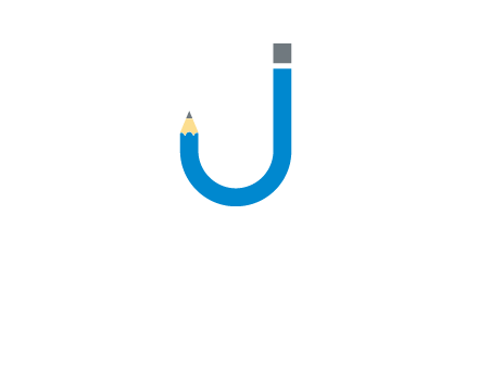 pencil forming letter j graphic