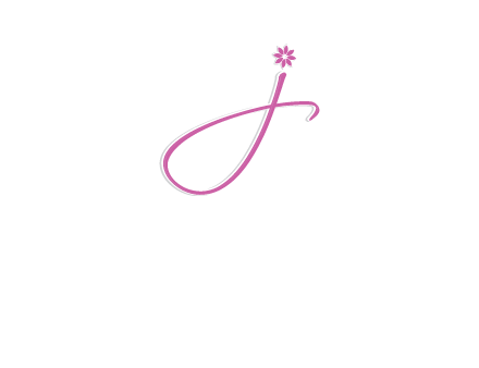 letter j with flower initial