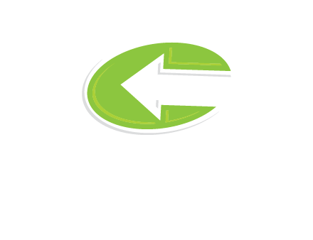 arrow moving inside letter c logo