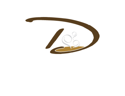 coffee inside the letter d logo