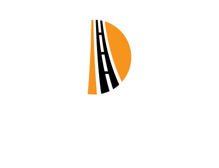 road inside the letter d logo