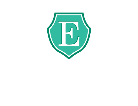 letter e inside the shield logo