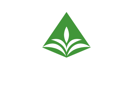 abstract plant in rhombus agriculture logo