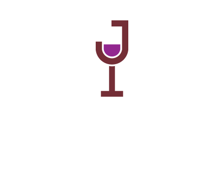 letter merged of a wine glass logo