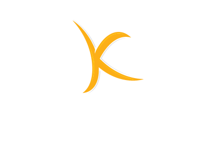 abstract swoosh letter K