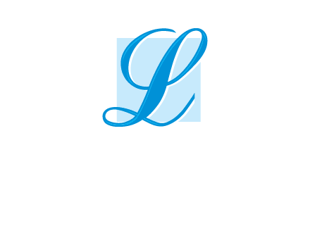 Letter l placed in front of a square logo