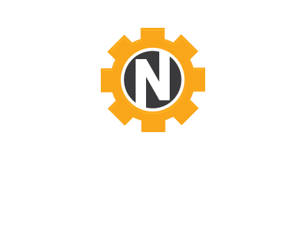 letter n in center of a gear logo