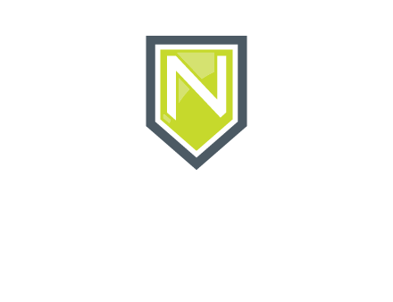 Letter n inside the shield logo